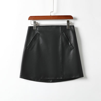 minwang PU Skirt 13MA0104