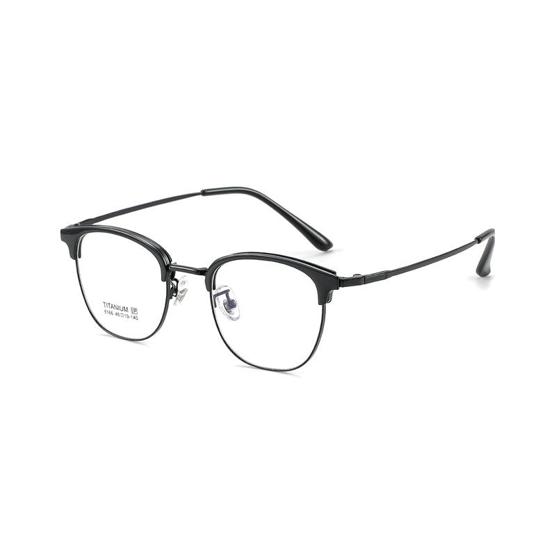zhengbo Eyeglasses TR Metal Eyebrow 8166 Fashion simple small round frame