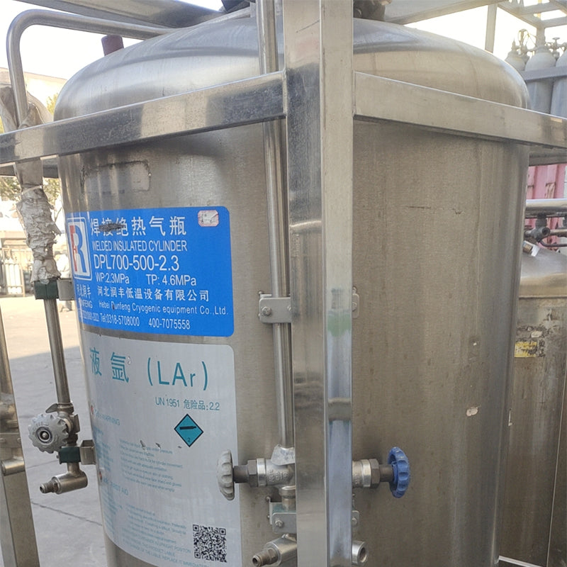 rongli High purity argon  National standard seamless cylinder portable argon cylinder thickened steel argon cylinder