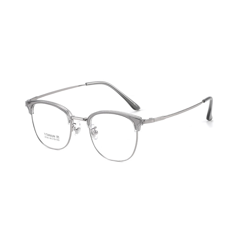 zhengbo Eyeglasses TR Metal Eyebrow 8166 Fashion simple small round frame