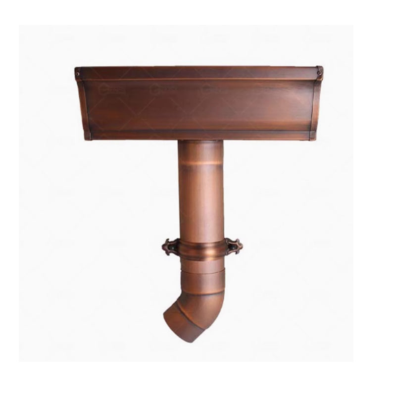 shunshui Pure copper gutter water trough, which is leak-proof and resistant to aging, serves as a roof drainage pipe fitting(Please consult customer service for pricing)