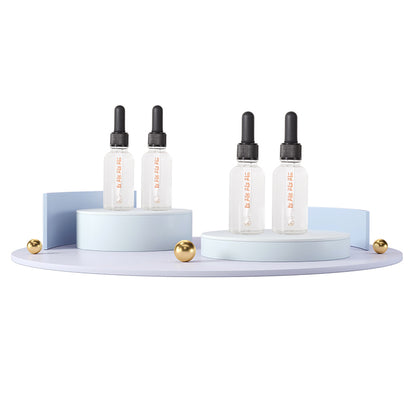 Jinpingguo 1oz Clear Essence Black Black Dropper DIY Essential Oils, Cologne Travel Bottles 24 pieces per case
