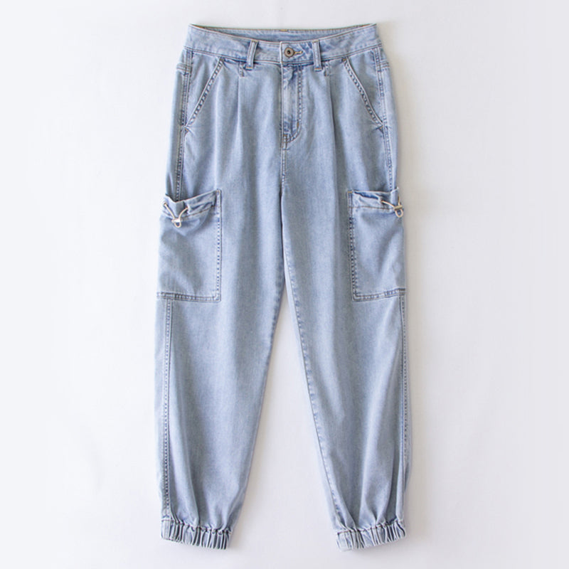 xinya Casual Pants Jeans C2016-15J  Skinny Jeans Light Blue Jeans Design Sense Jeans