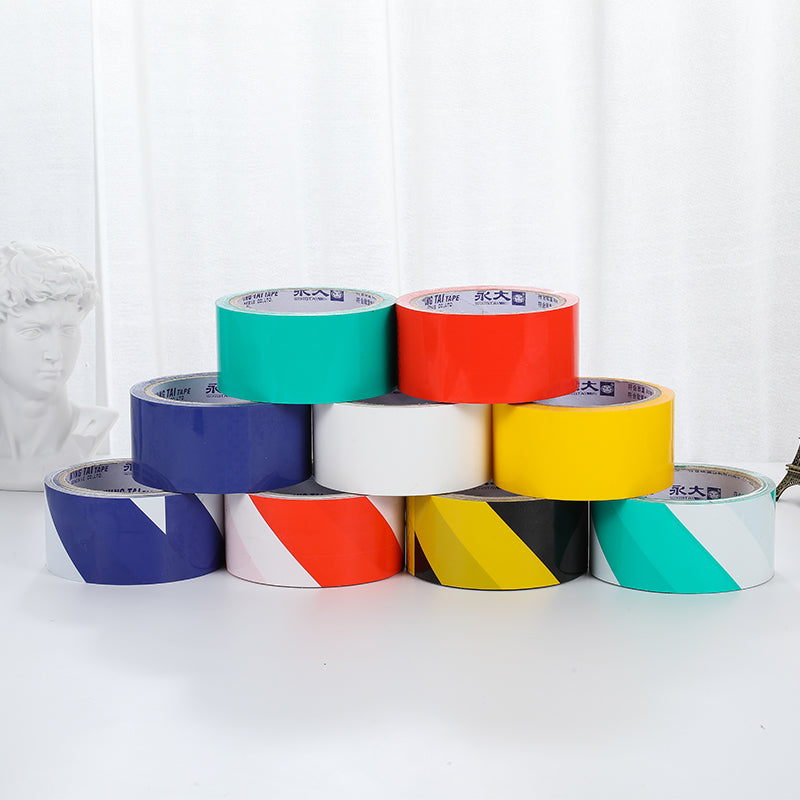 yongda bright warning tape High brightness warning tape, black and yellow mottled horse line warning tape, PVC safety warning tape