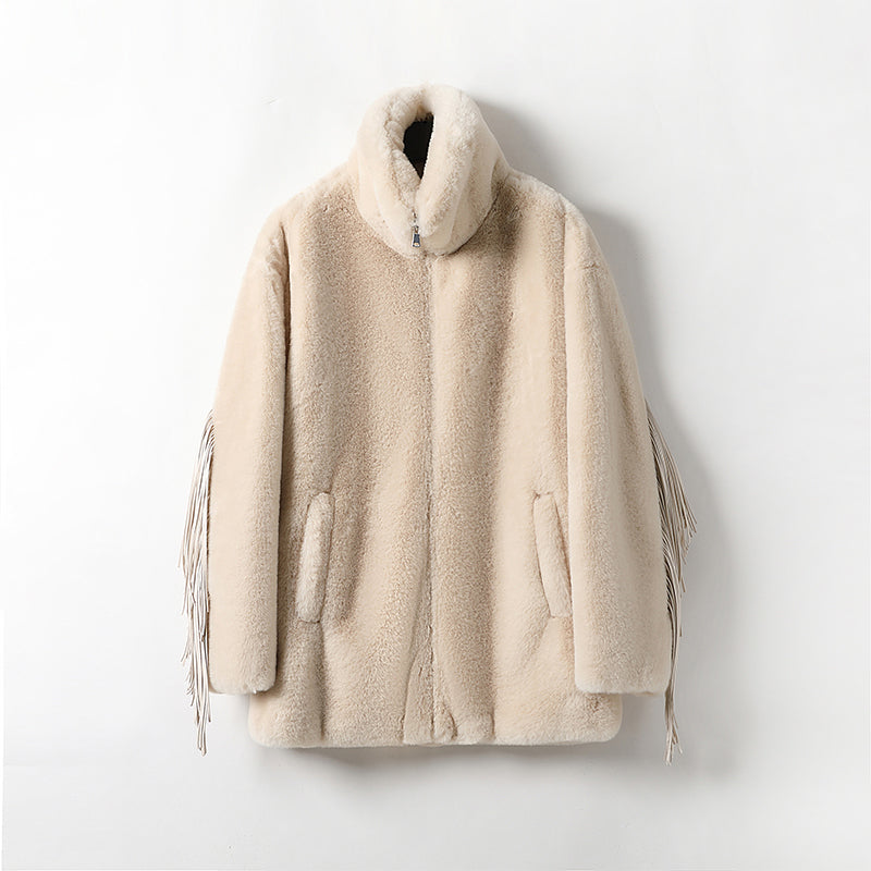 minwang Super Soft Rabbit Hair Blouse 4679