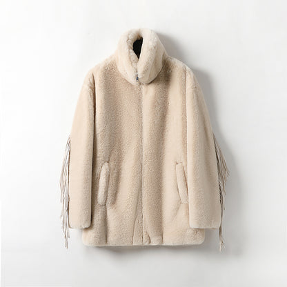 minwang Super Soft Rabbit Hair Blouse 4679