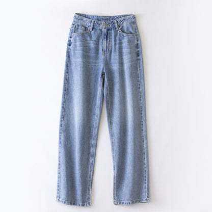 xinya Casual Pants Jeans  C2005-1J Pear shaped body pants, light blue denim design, high waisted jeans