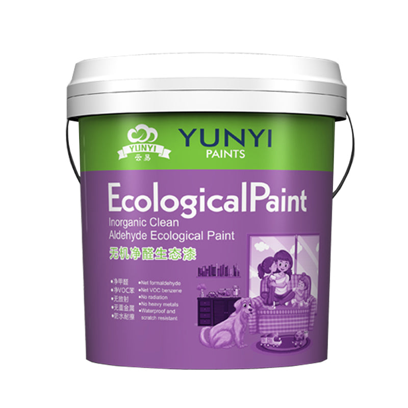 yunyi Inorganic clean formaldehyde ecological paint, environmentally friendly interior wall paint, clean formaldehyde resistant interior wall latex paint