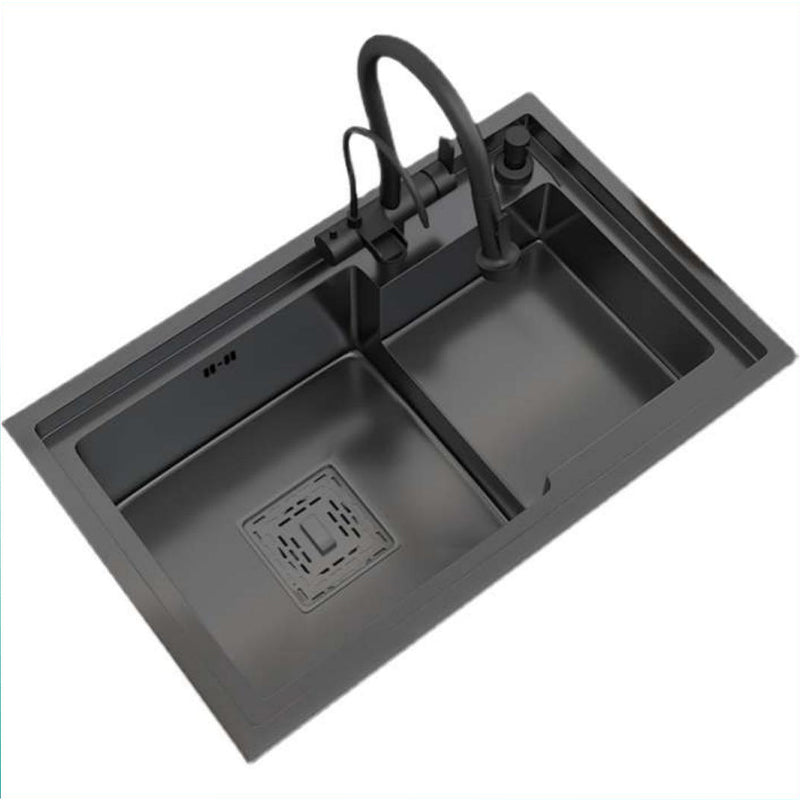 haixi  Stainless steel sink step black gold steel single basin(Vui lòng tham khảo dịch vụ khách hàng để biết giá)