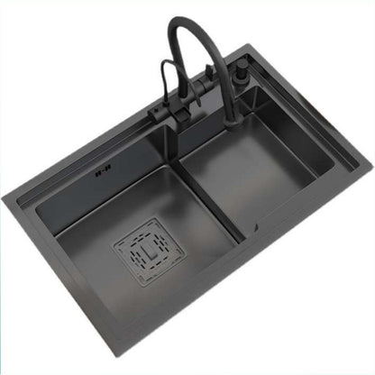 haixi  Stainless steel sink step black gold steel single basin(Vui lòng tham khảo dịch vụ khách hàng để biết giá)