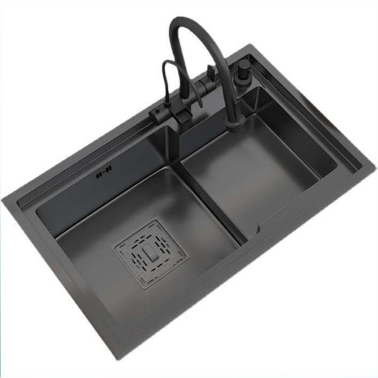 haixi  Stainless steel sink step black gold steel single basin(Vui lòng tham khảo dịch vụ khách hàng để biết giá)