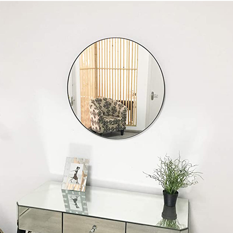 huaguan Circle Round Wall Mirror Black Painting with 4mm Silver Mirror 70 * 70cm