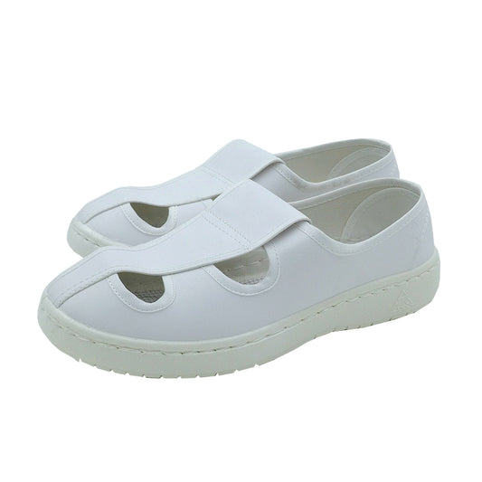tonghuasheng Anti-static SPU white leather four-hole shoes thick soft sole 710 factory shoes clean room purification shoes single shoes