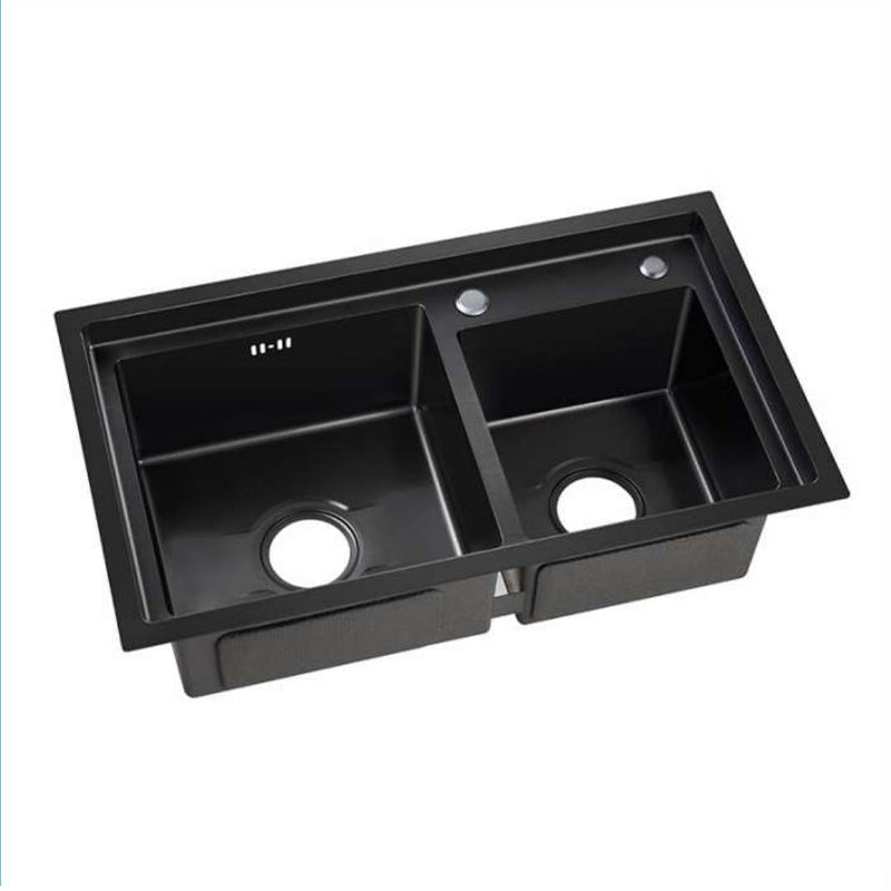 haixi   Stainless steel flume step black gold steel double basin(Vui lòng tham khảo dịch vụ khách hàng để biết giá)