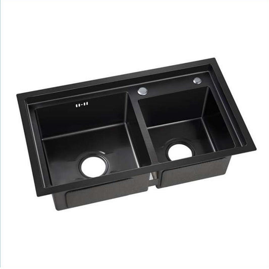 haixi   Stainless steel flume step black gold steel double basin(Vui lòng tham khảo dịch vụ khách hàng để biết giá)