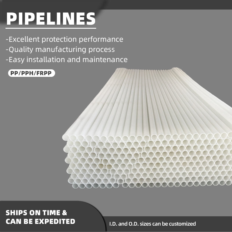 HONGMING Dragon PP Pipe, PPH Pipe, FRPP Pipe Anti-corrosion & Pressure-resistant Uniform Wall Thickness Acid & Alkali Resistant High-temperature Resistant DN20-DN800(Please consult customer service for pricing)