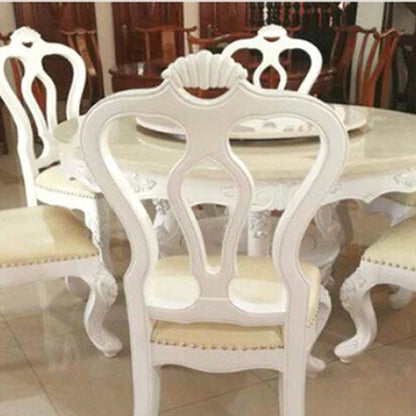 minghao  European style dining table and chair combination of solid wood dining chairs marble round table household dining table round table small household(Please consult customer service for pricing)