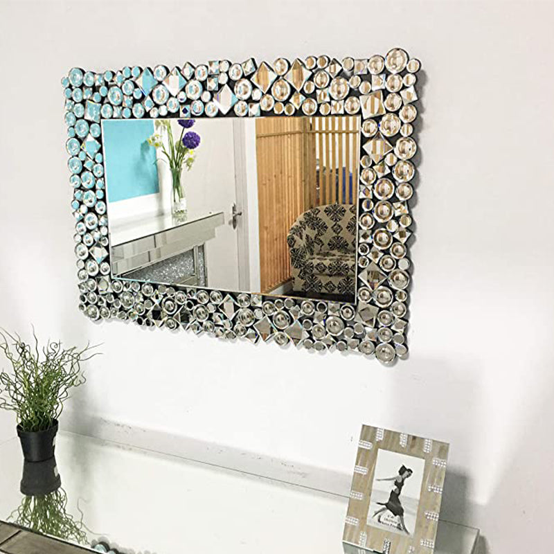 huaguan TopB Mirrors Irregular Rectangular Wall Mirror Cushed Mirror 60 * 90cm