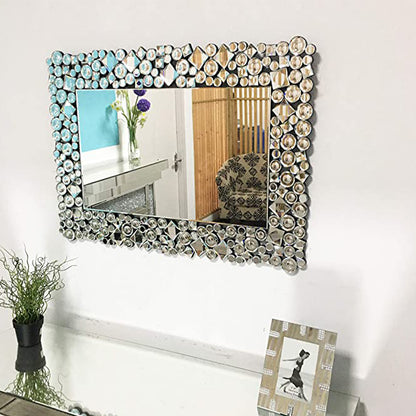 huaguan TopB Mirrors Irregular Rectangular Wall Mirror Cushed Mirror 60 * 90cm