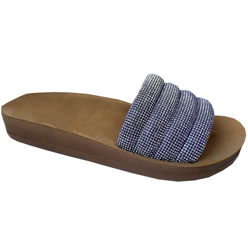 leijiali Rhinestone Flat Bottom One Slipper(Please consult customer service for pricing)
