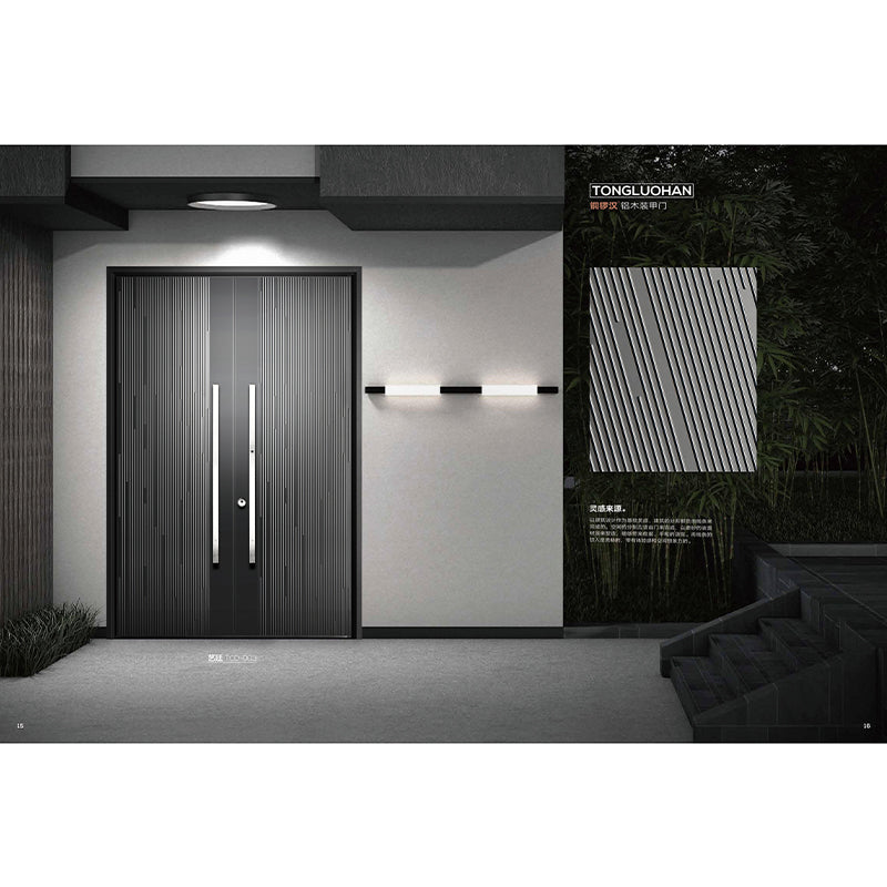 tongluohan Modern Simplicity Fine Carving Armored Door