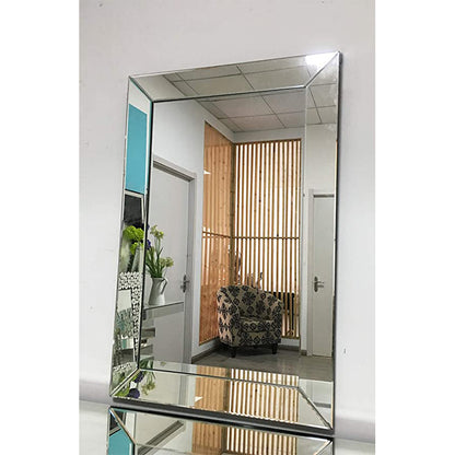 huaguan TopB Mirrors Simple Wall Mirror Frameless Rectangular Mirror with Bevelled Edge