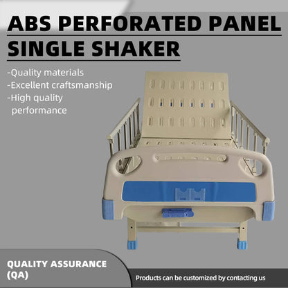 huiteng ABS Perforated Panel Single-Crank Bed Medical Nursing Bed with Adjustable Guardrails  2060*970*500