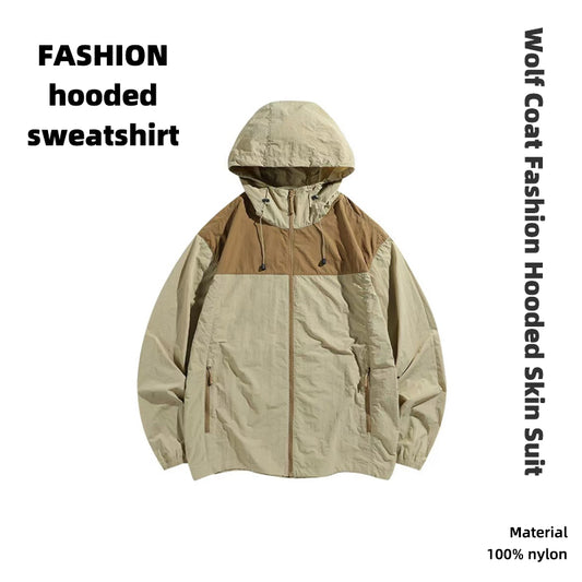 Jier Langtu Fashion Hooded Skin - like Jacket TSL - LB01, a unisex casual and sporty jacket