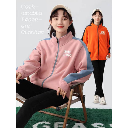 rongjiaoyilin Versatile Long-Sleeved Outerwear for Teachers Loose-Fit Casual Jacket(Please consult customer service for pricing)