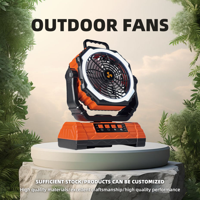 shunling Outdoor Fan with Large-Capacity Battery Lightweight, Portable Ideal for Outdoor Activities