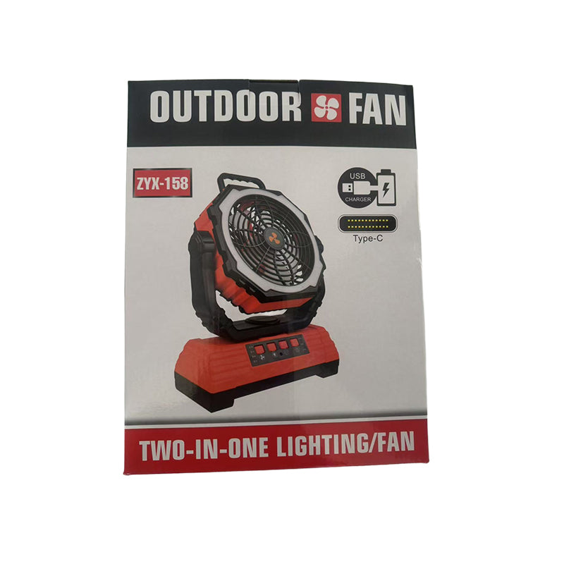 shunling Outdoor Fan with Large-Capacity Battery Lightweight, Portable Ideal for Outdoor Activities