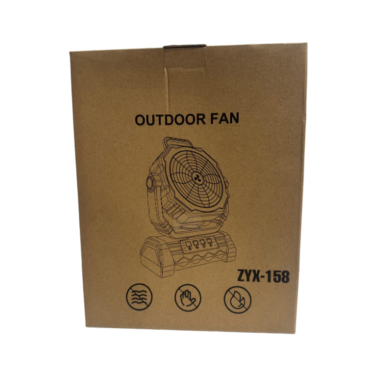 shunling Outdoor Fan with Large-Capacity Battery Lightweight, Portable Ideal for Outdoor Activities