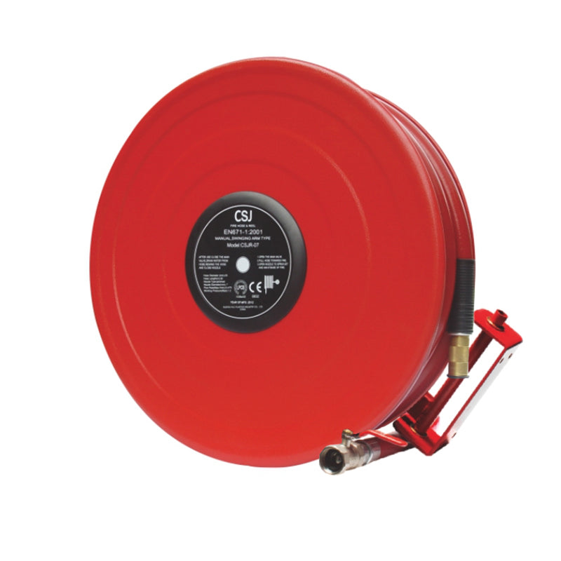 CSJ CSJR-07-B manual swinging arm fire hose reel, cabinet or wall mounted, EN 671(Please consult customer service for pricing)