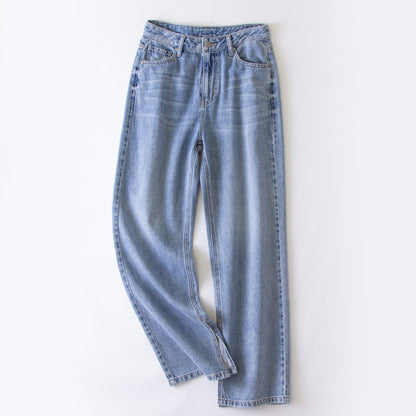 xinya Casual Pants Jeans  C2005-1J Pear shaped body pants, light blue denim design, high waisted jeans
