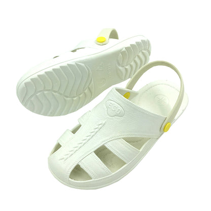 tonghuasheng Anti-static shoes dust-free slippers 722 sandals black and white blue toe protection Baotou slippers six-hole ESD shoes