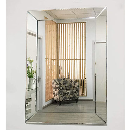 huaguan TopB Mirrors Simple Wall Mirror Frameless Rectangular Mirror with Bevelled Edge
