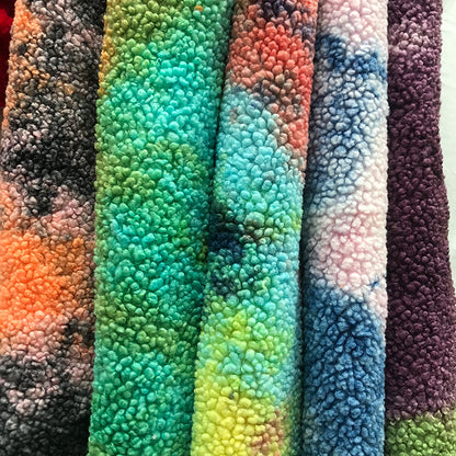 kaifuer Imitation wool Altai tie dyeing  Cloth  Tie dyed velvet fabric thickened