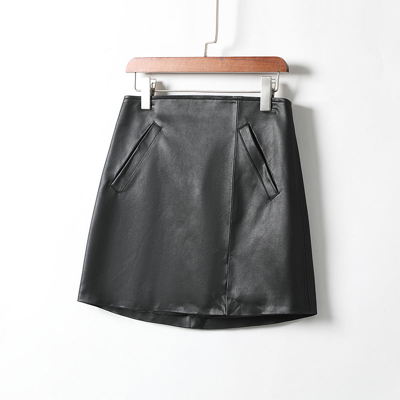 minwang PU Skirt 13MA0104