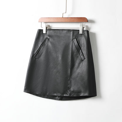 minwang PU Skirt 13MA0104