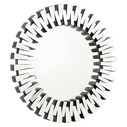 huaguan Bevel-edged frameless round wall-mounted wall mirror 80*80cm