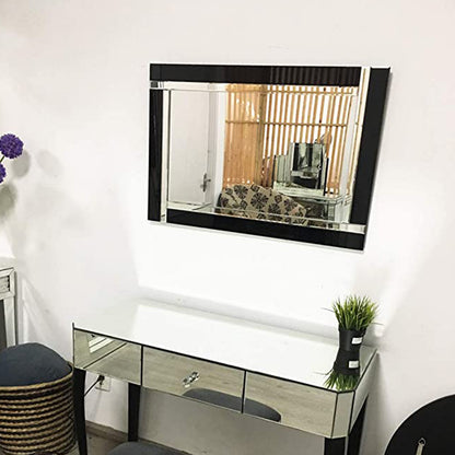 huaguan Rectangular Wall mirror with Black Bevelled Edge 60 * 90cm