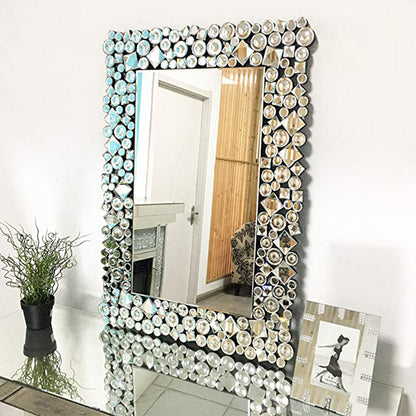 huaguan TopB Mirrors Irregular Rectangular Wall Mirror Cushed Mirror 60 * 90cm