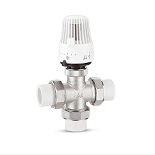 shuangan PPR 3-way radiator thermostatic control valve PPR25 PPR32   Temperature control valve Brass temperature control valve