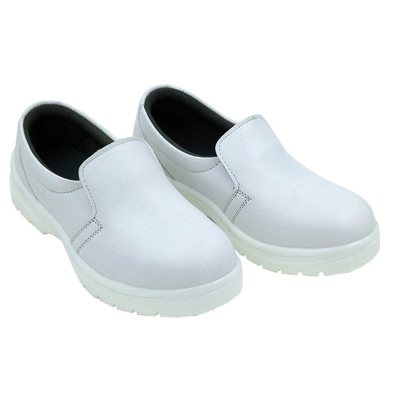 tonghuasheng Anti-static PU white dust-free safety shoes 8808 steel Baotou anti-smashing toe protection dust-proof labor protection shoes factory