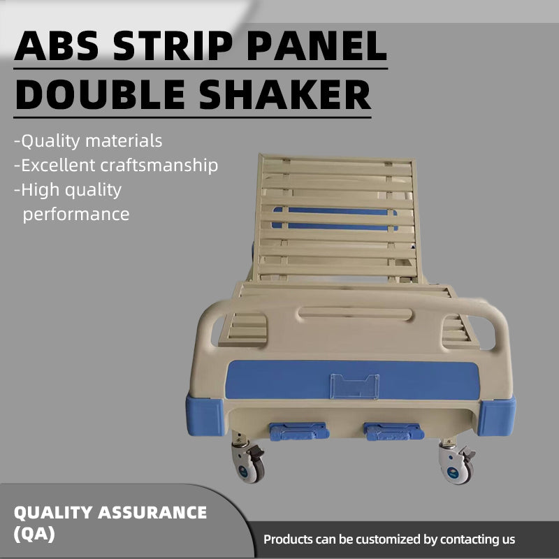 huiteng ABS Strip Panel Dual-Crank Medical Nursing Bed with Adjustable Guardrails 2060*900*500