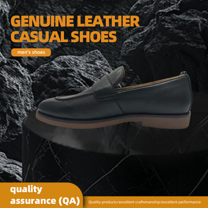 benchi Men's Genuine Leather Casual Leather Shoes Slip-On Business Men's Lightweight Comfortable Formal Shoes 3000pairs(Please consult customer service for pricing)