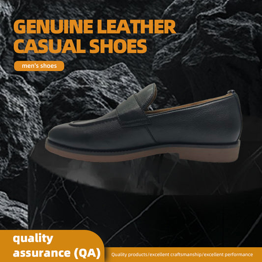 benchi Men's Genuine Leather Casual Leather Shoes Slip-On Business Men's Lightweight Comfortable Formal Shoes 3000pairs(Please consult customer service for pricing)