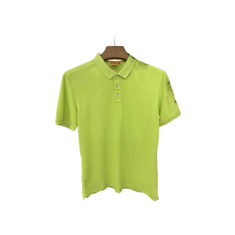 Jier Ice silk turn-down collar polo shirt Ice silk quick-dry thin short-sleeved turn-down collar top