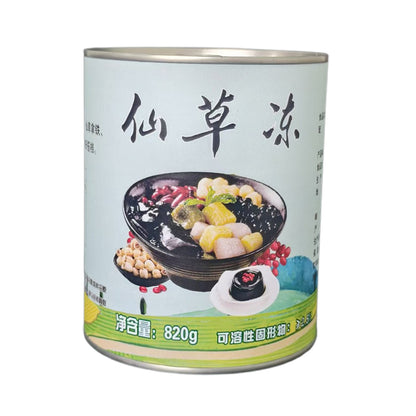 mingzhong Canned grass jelly, ready  to eat canned grass jelly, grass jelly milk tea  820g×12cans