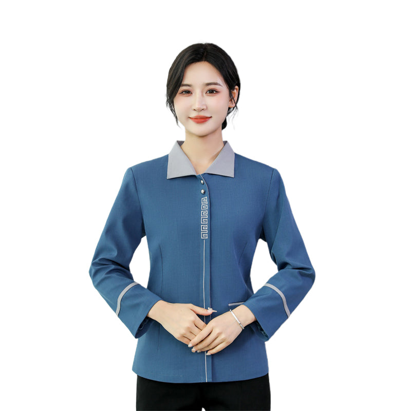rongjiaoyilin Hotel  Property Management UniformsHousekeeping Workwear Short-Sleeved Uniforms for Hotels, Guesthouses, Housekeeping Sales Offices(Please consult customer service for pricing)